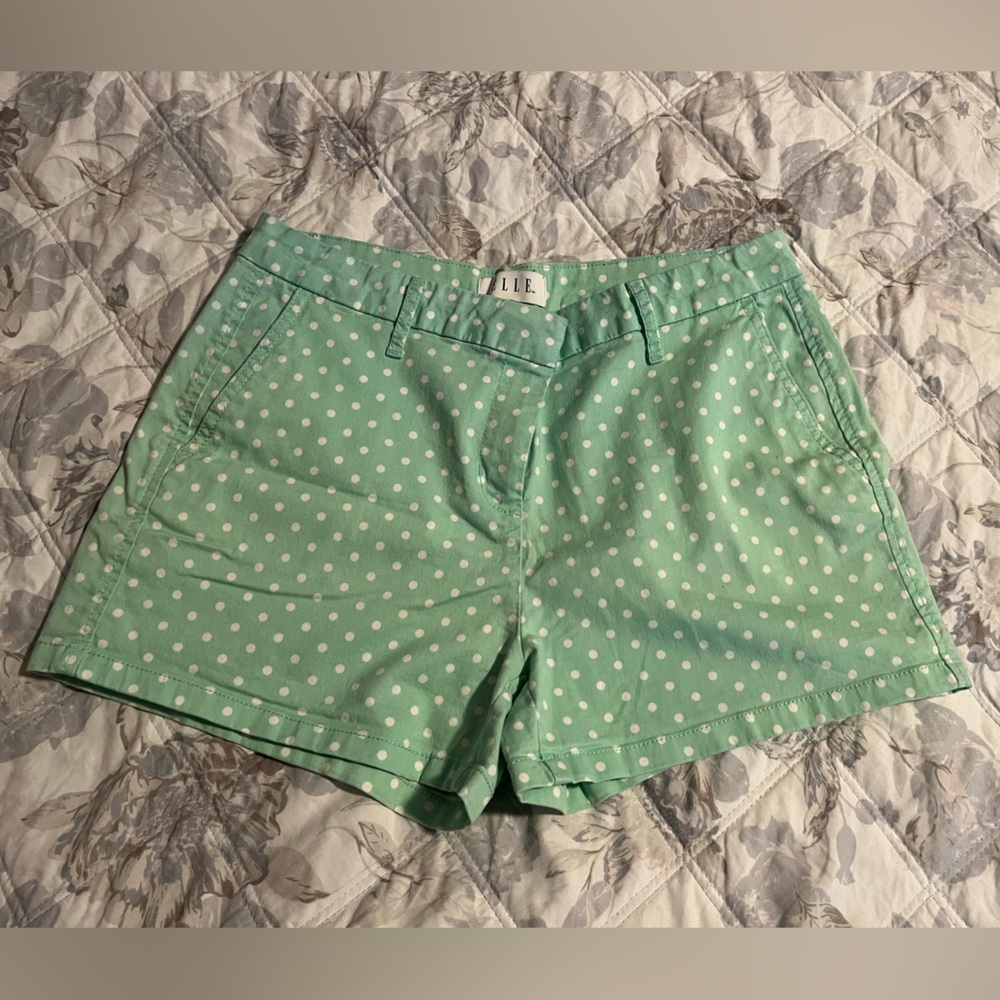 Mint Green Polka Dot Shorts | Size 6